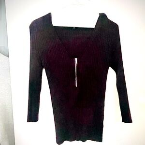 Woman’s Dark Burgundy Long Sleeve